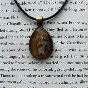 Upcycled art necklace pendant 🖼️